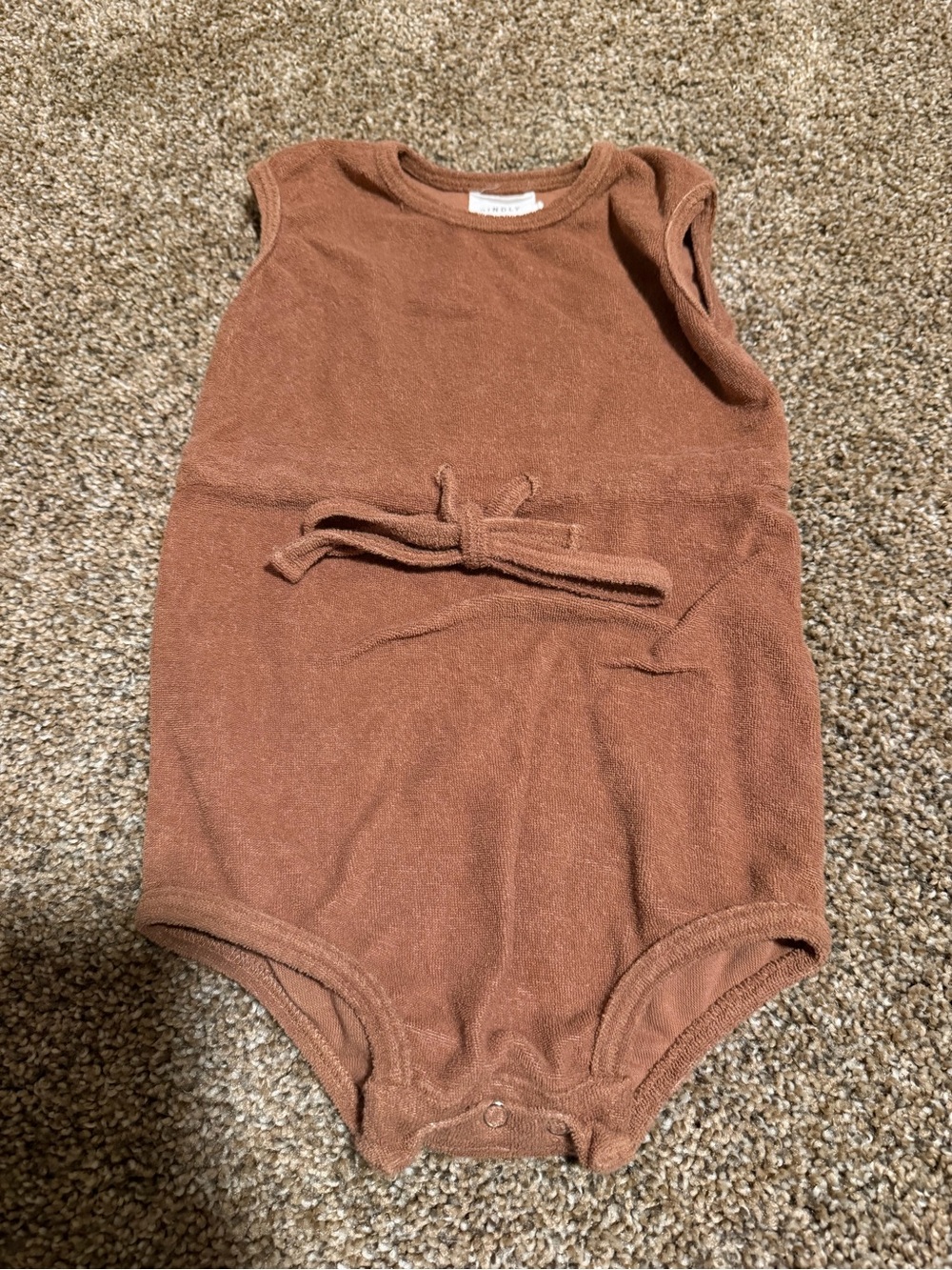 KINDLY Rust Terry Cloth Bubble Tank Romper